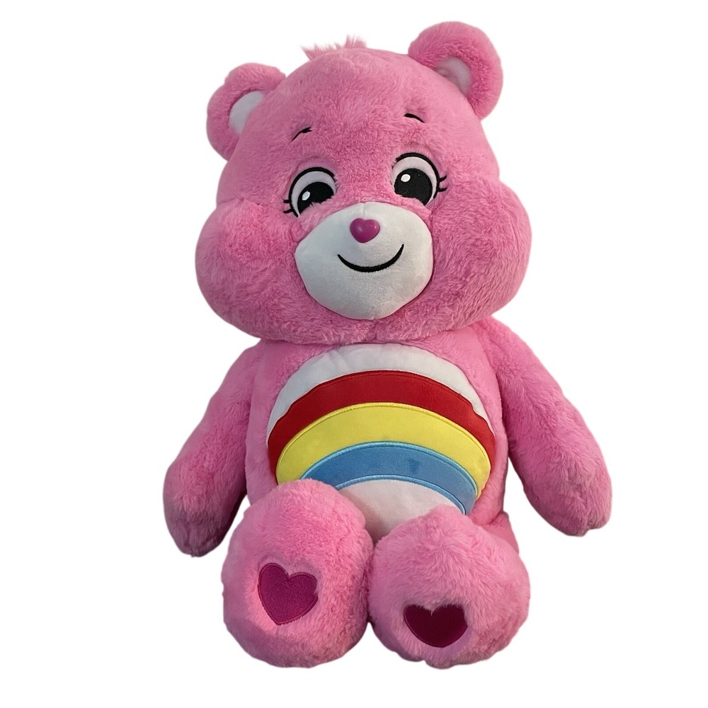 Care Bears 24" Cheer Bear Jumbo Plush Toy 2021 Plushie Stuffed‎ Animal Rainbow